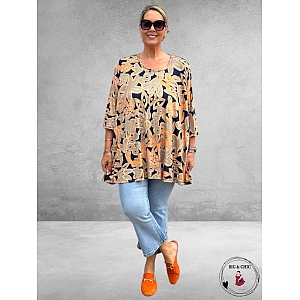 AKH Big Shirt Nami Beige/Oranje